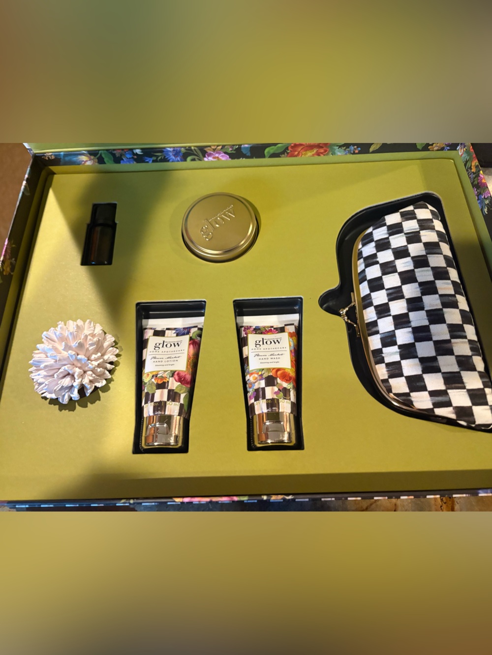 NWT Mackenzie-Childs Glow Home Apothecary 🌼 Flower Market Essentials Box